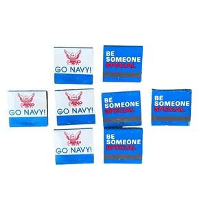 Vintage Go Navy Be Someone Special Military Slogan Matchbooks Lot